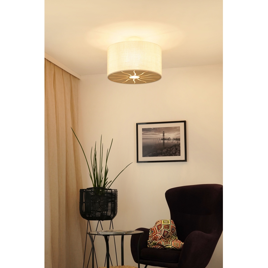 Brilagi - Lampadario a plafone COUNTRY ROLLER 1xE27/15W/230V diametro 45 cm color crema
