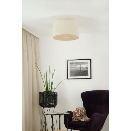 Brilagi - Lampadario a plafone COUNTRY ROLLER 1xE27/15W/230V diametro 45 cm color crema