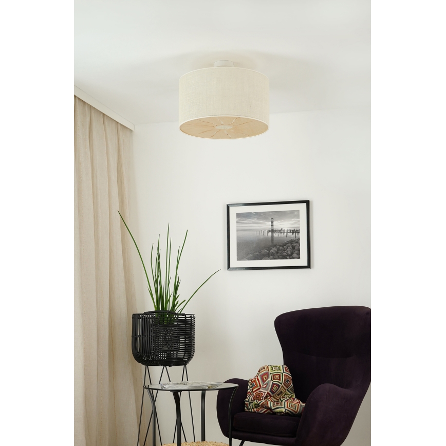 Brilagi - Lampadario a plafone COUNTRY ROLLER 1xE27/15W/230V diametro 45 cm color crema