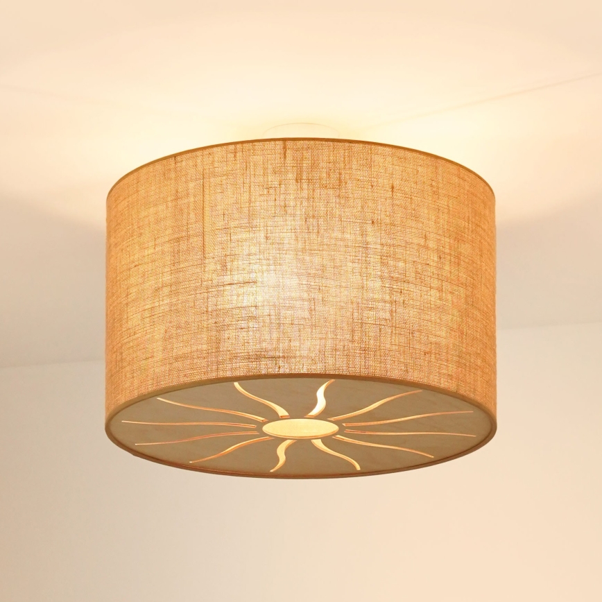 Brilagi - Lampadario a plafone COUNTRY ROLLER 1xE27/15W/230V diametro 50 cm beige