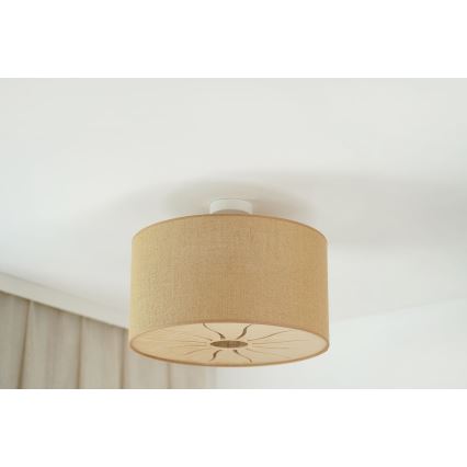 Brilagi - Lampadario a plafone COUNTRY ROLLER 1xE27/15W/230V diametro 50 cm beige