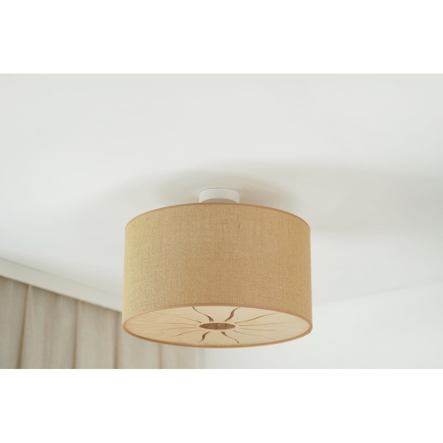 Brilagi - Lampadario a plafone COUNTRY ROLLER 1xE27/15W/230V diametro 50 cm beige