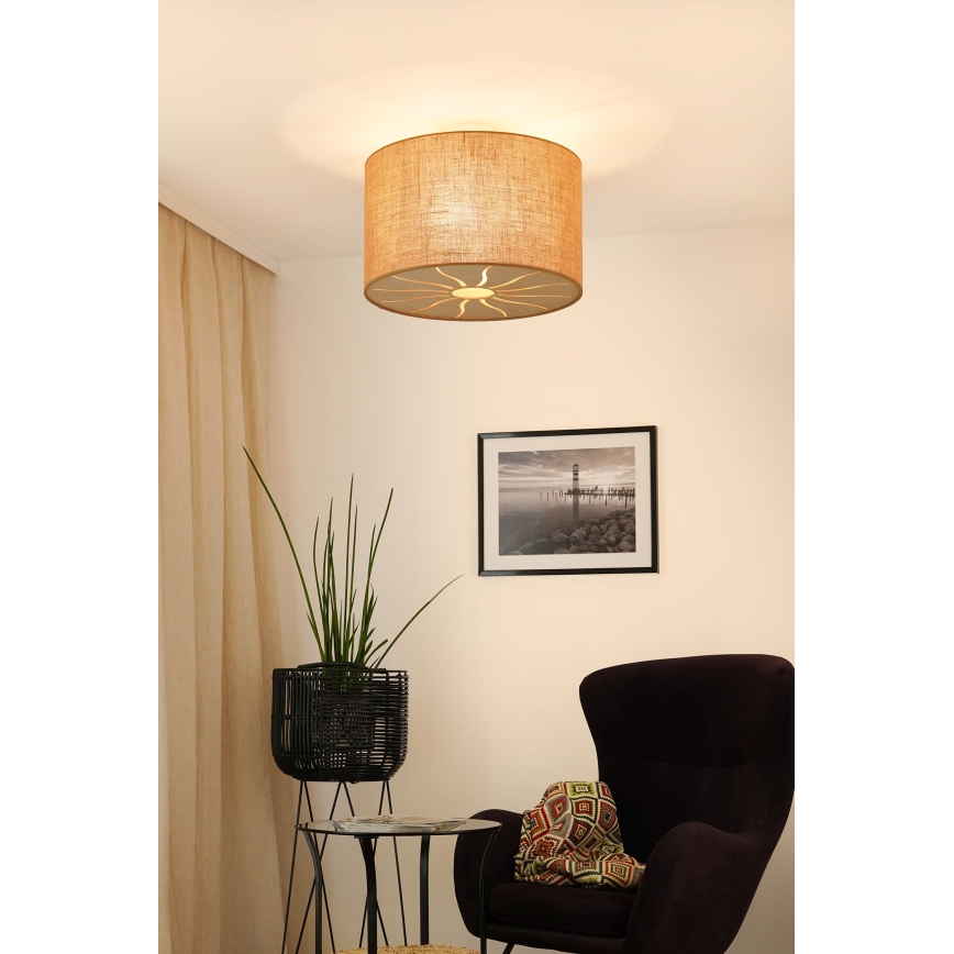 Brilagi - Lampadario a plafone COUNTRY ROLLER 1xE27/15W/230V diametro 50 cm beige