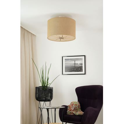 Brilagi - Lampadario a plafone COUNTRY ROLLER 1xE27/15W/230V diametro 50 cm beige