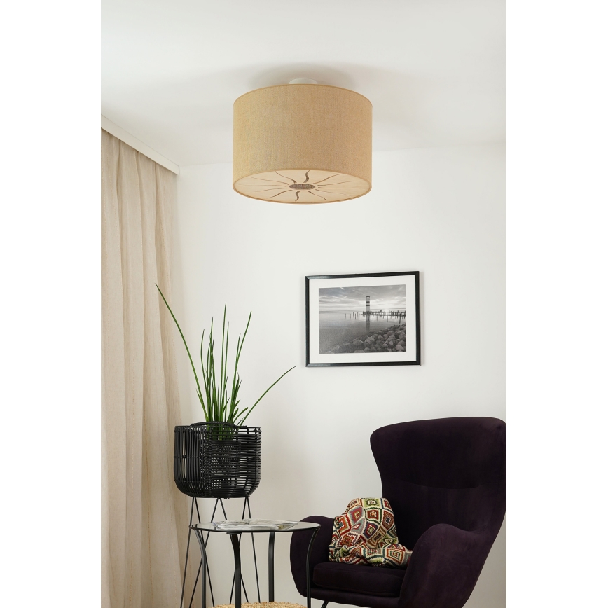 Brilagi - Lampadario a plafone COUNTRY ROLLER 1xE27/15W/230V diametro 50 cm beige