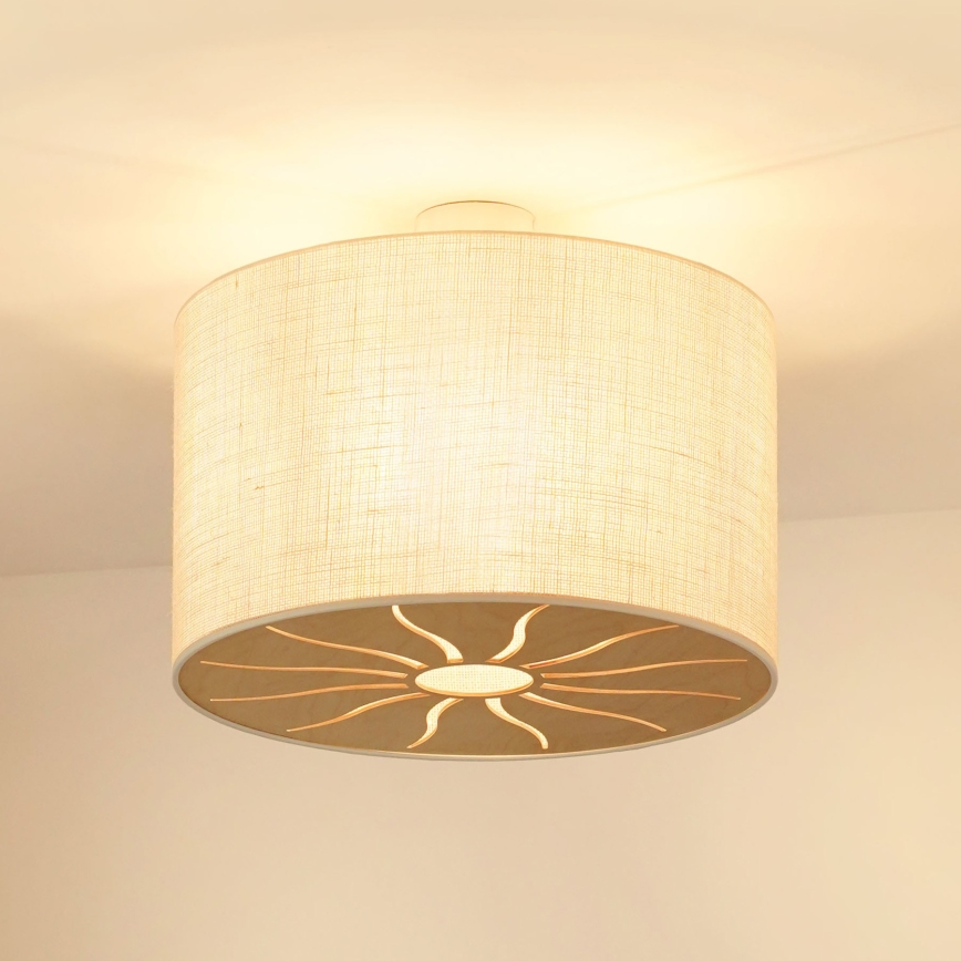 Brilagi - Lampadario a plafone COUNTRY ROLLER 1xE27/15W/230V diametro 50 cm color crema