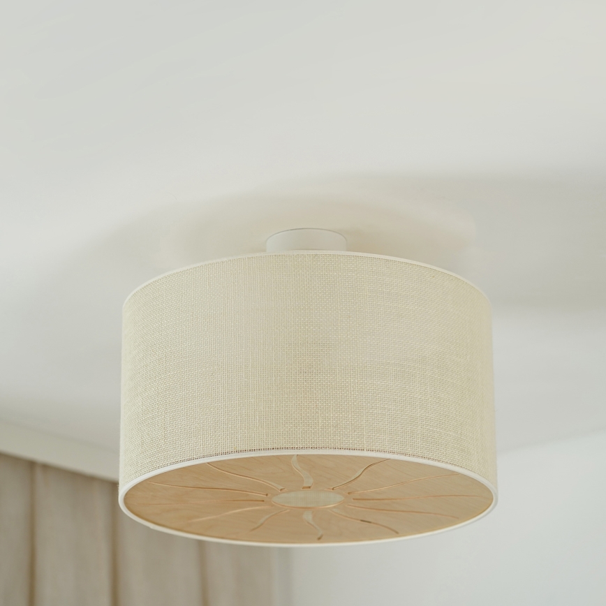 Brilagi - Lampadario a plafone COUNTRY ROLLER 1xE27/15W/230V diametro 50 cm color crema