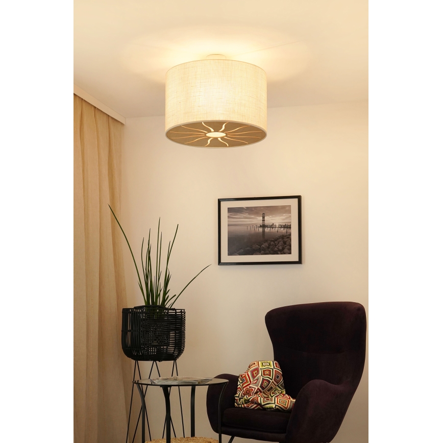 Brilagi - Lampadario a plafone COUNTRY ROLLER 1xE27/15W/230V diametro 50 cm color crema