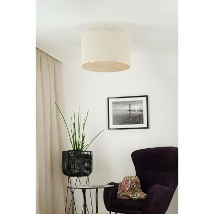 Brilagi - Lampadario a plafone COUNTRY ROLLER 1xE27/15W/230V diametro 50 cm color crema