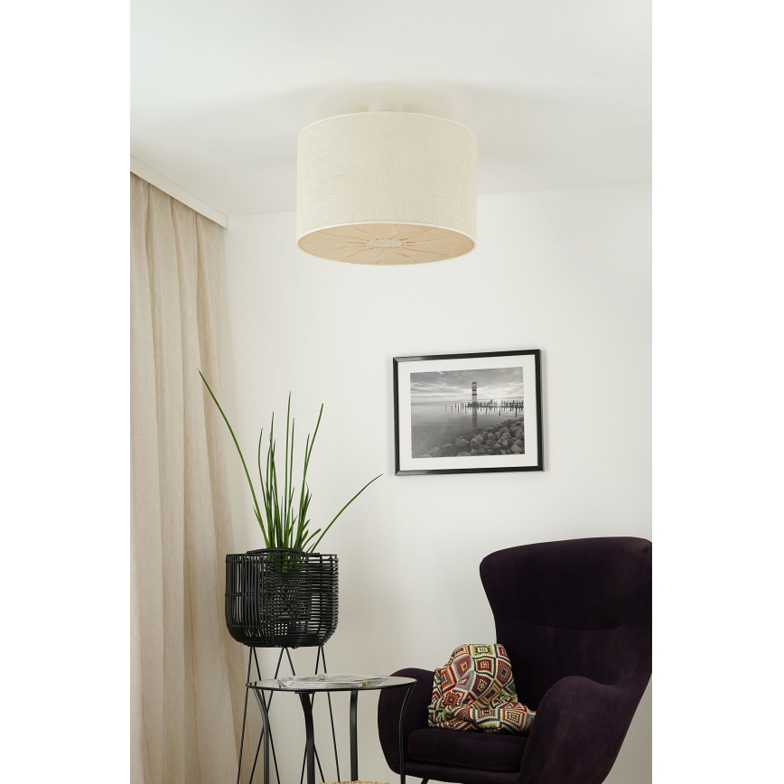 Brilagi - Lampadario a plafone COUNTRY ROLLER 1xE27/15W/230V diametro 50 cm color crema