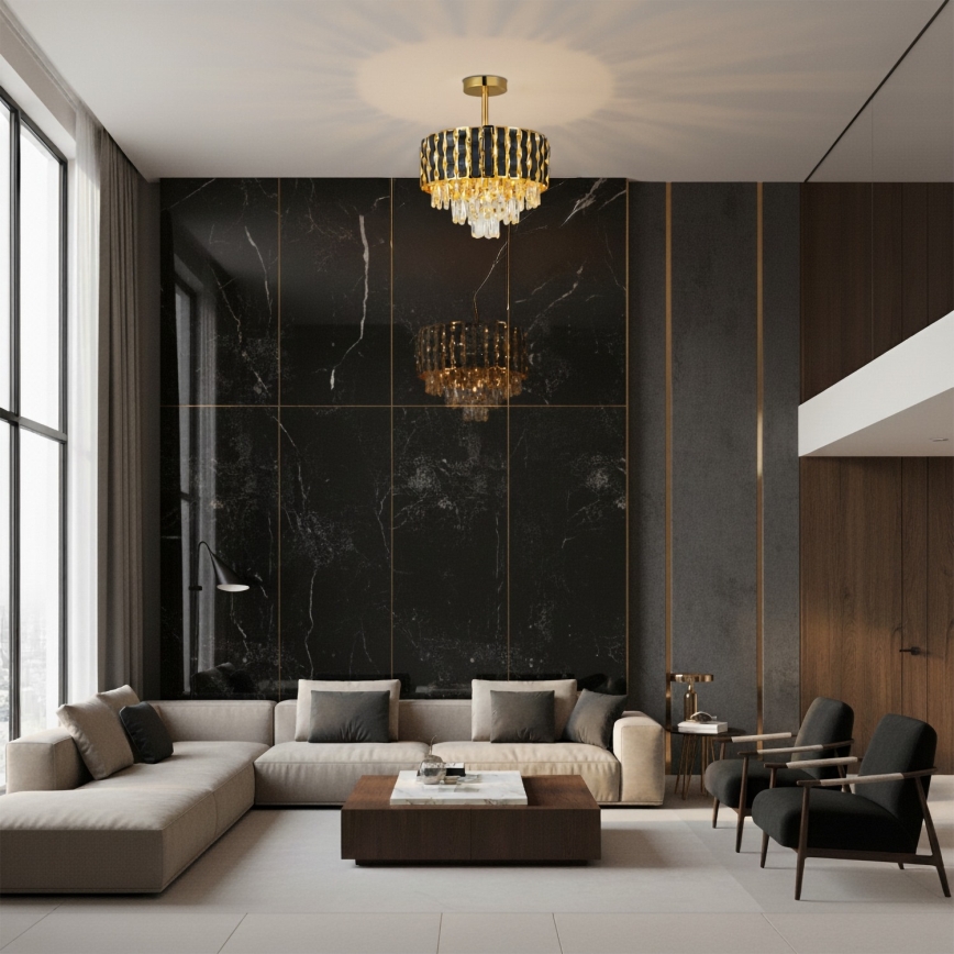 Brilagi - Lampadario a plafone CRISTAL 5xE14/40W/230V Ø 38 cm