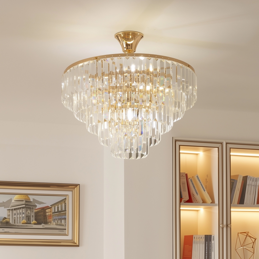 Brilagi - Lampadario a plafone CRYSTAL 5xE14/40W/230V oro