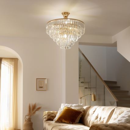 Brilagi - Lampadario a plafone CRYSTAL 5xE14/40W/230V oro