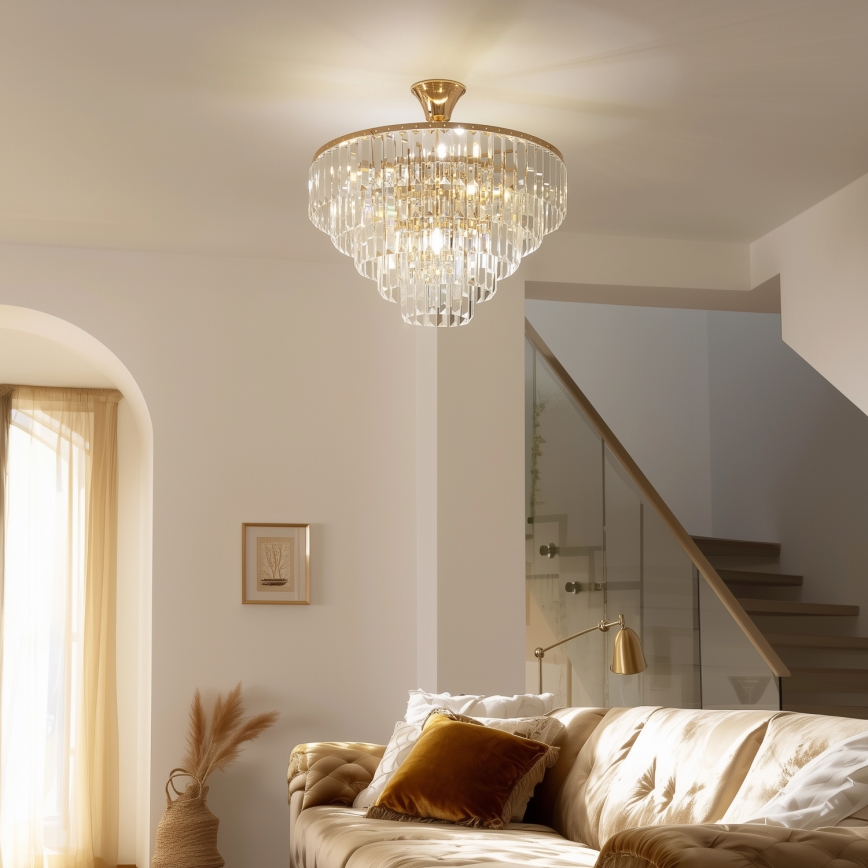 Brilagi - Lampadario a plafone CRYSTAL 5xE14/40W/230V oro