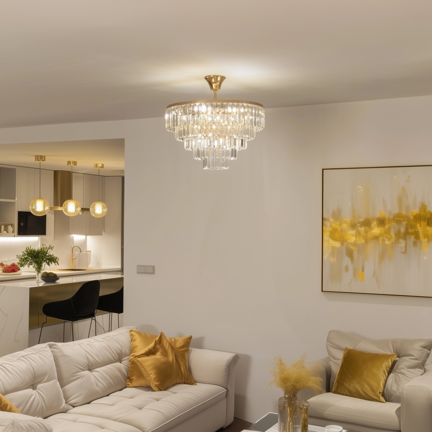 Brilagi - Lampadario a plafone CRYSTAL 5xE14/40W/230V oro