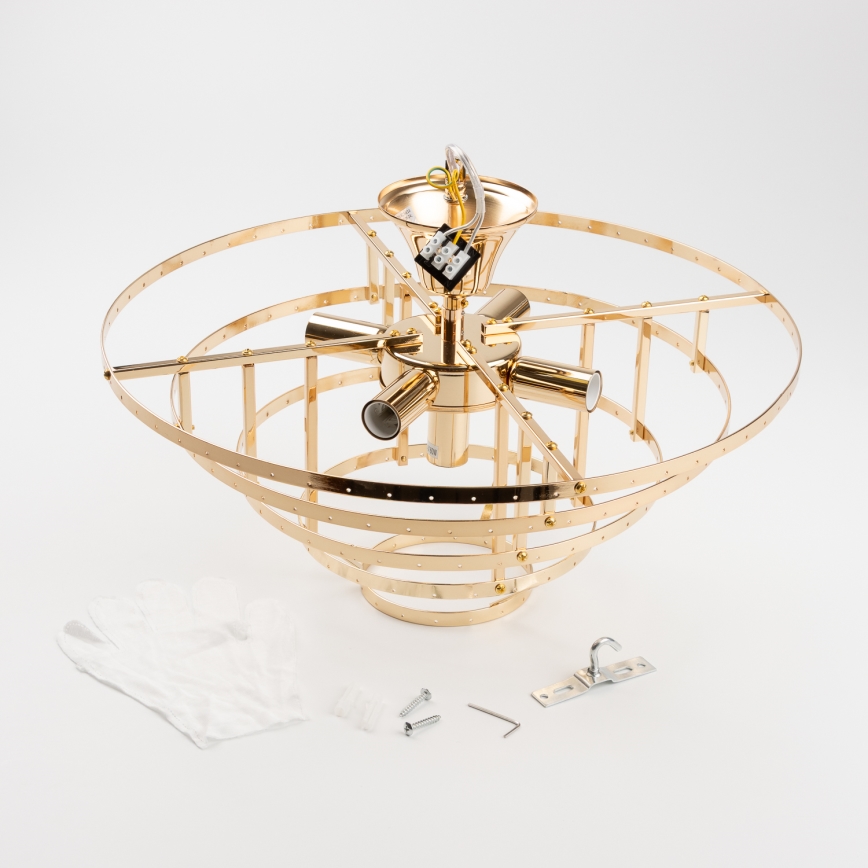 Brilagi - Lampadario a plafone CRYSTAL 5xE14/40W/230V oro