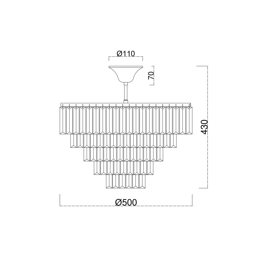 Brilagi - Lampadario a plafone CRYSTAL 5xE14/40W/230V oro