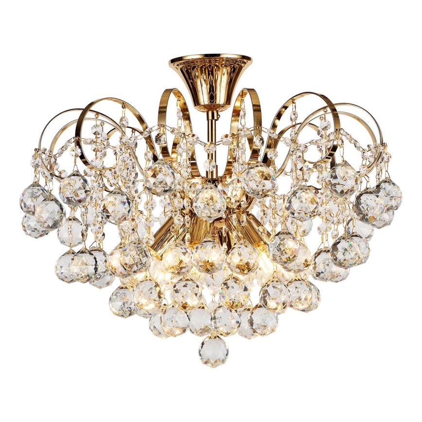 Brilagi - Lampadario a plafone CRYSTAL 6xE14/60W/230V oro