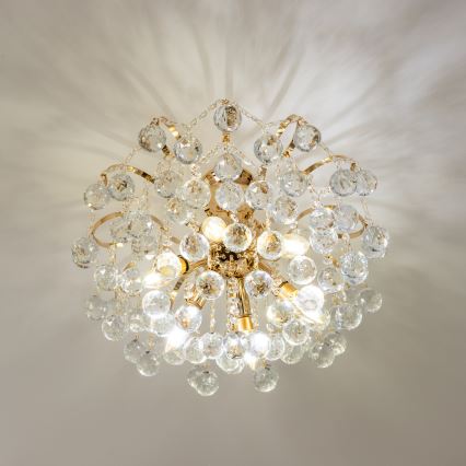 Brilagi - Lampadario a plafone CRYSTAL 6xE14/60W/230V oro