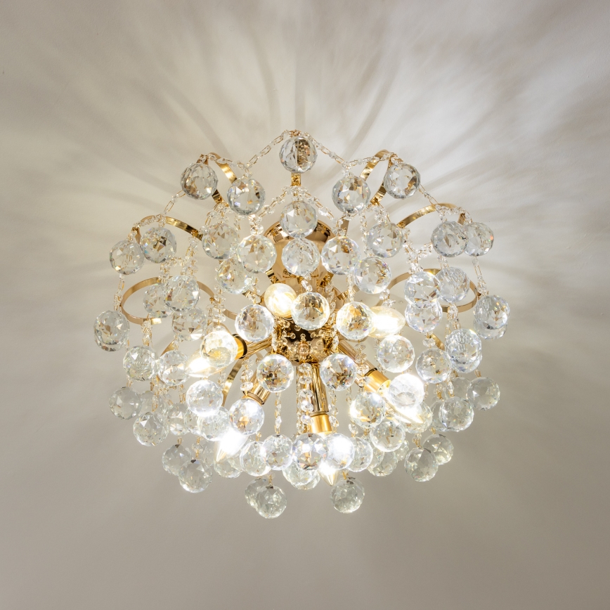 Brilagi - Lampadario a plafone CRYSTAL 6xE14/60W/230V oro