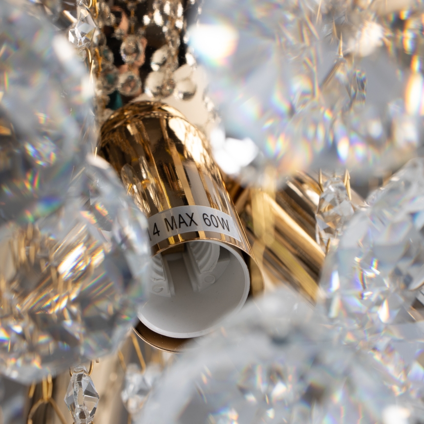 Brilagi - Lampadario a plafone CRYSTAL 6xE14/60W/230V oro