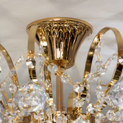 Brilagi - Lampadario a plafone CRYSTAL 6xE14/60W/230V oro