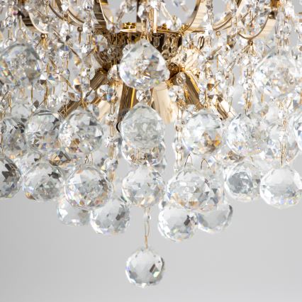 Brilagi - Lampadario a plafone CRYSTAL 6xE14/60W/230V oro