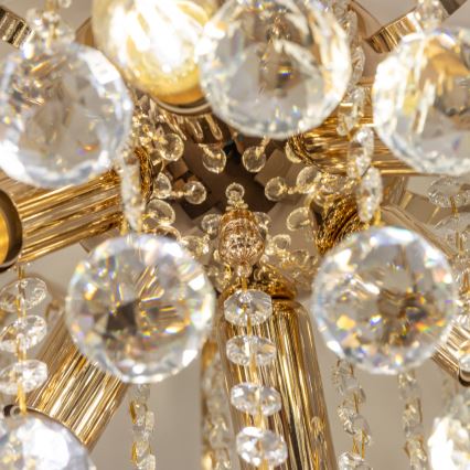 Brilagi - Lampadario a plafone CRYSTAL 6xE14/60W/230V oro