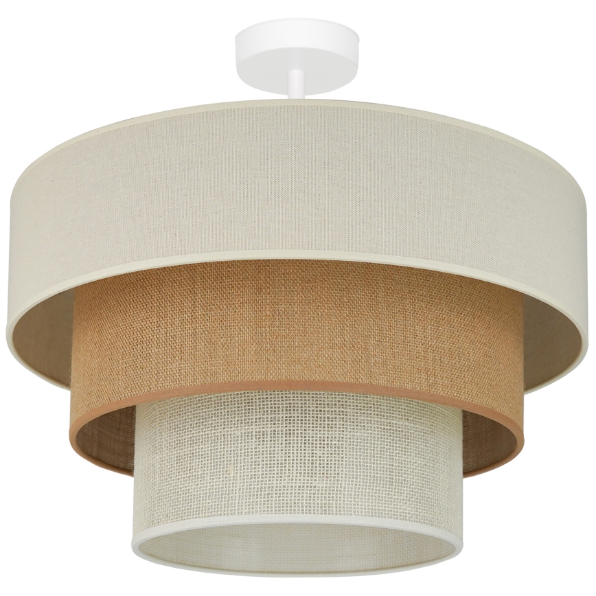 Brilagi - Lampadario a plafone DENVER LUNETA 1xE27/15W/230V diametro 45 cm beige/marrone/color crema
