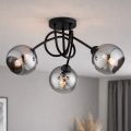 Brilagi - Lampadario a plafone DIOR 3xE27/60W/230V nero/grigio fumé