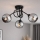 Brilagi - Lampadario a plafone DIOR 3xE27/60W/230V nero/grigio fumé