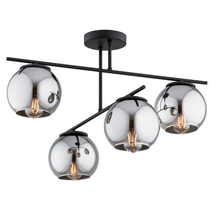 BRILAGI - Lampadario a plafone DIOR 4xE27/60W/230V nero/grigio fumo