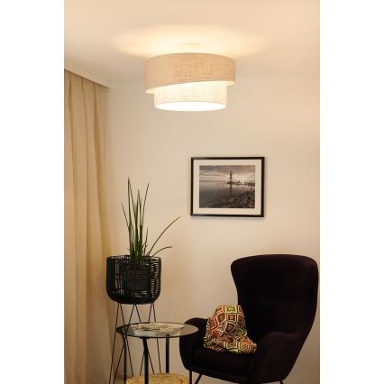 Brilagi - Lampadario a plafone DOVER SHINE 1xE27/15W/230V diametro 50 cm grigio/color crema