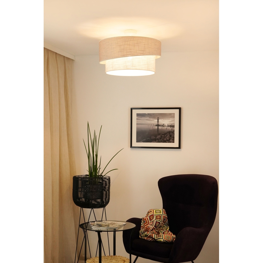 Brilagi - Lampadario a plafone DOVER SHINE 1xE27/15W/230V diametro 50 cm grigio/color crema