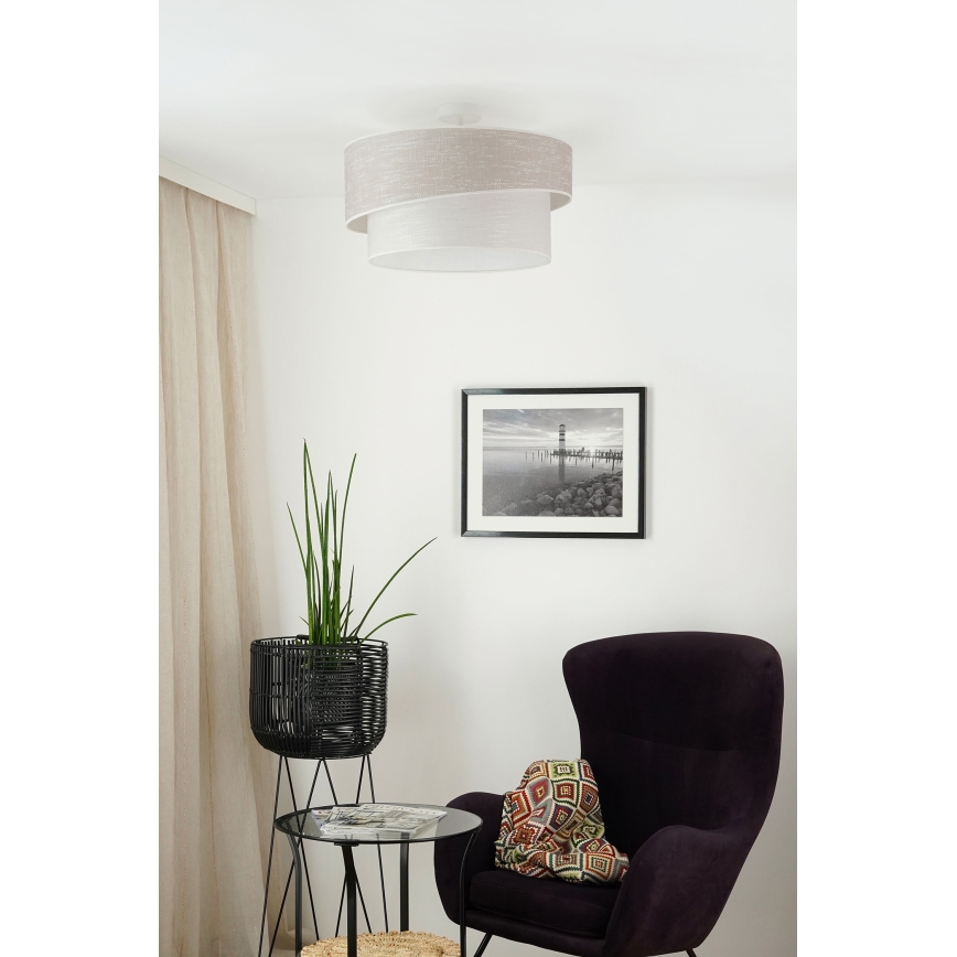 Brilagi - Lampadario a plafone DOVER SHINE 1xE27/15W/230V diametro 50 cm grigio/color crema