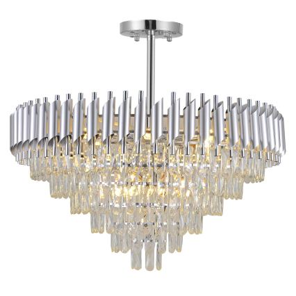 BRILAGI - Lampadario a plafone ECLIPSE 12xE14/10W/230V Ø 78 cm argento