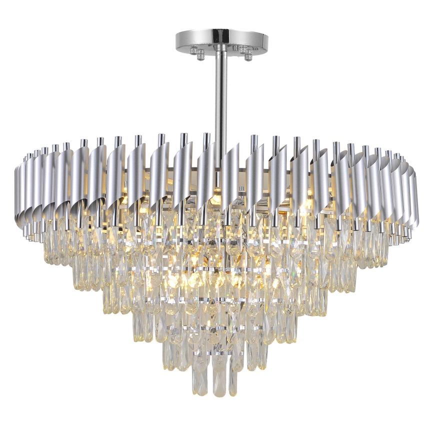 BRILAGI - Lampadario a plafone ECLIPSE 12xE14/10W/230V Ø 78 cm argento