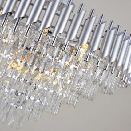 BRILAGI - Lampadario a plafone ECLIPSE 12xE14/10W/230V Ø 78 cm argento