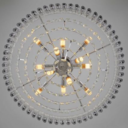 BRILAGI - Lampadario a plafone ECLIPSE 12xE14/10W/230V Ø 78 cm argento