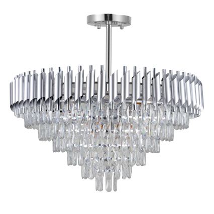 BRILAGI - Lampadario a plafone ECLIPSE 12xE14/10W/230V Ø 78 cm argento