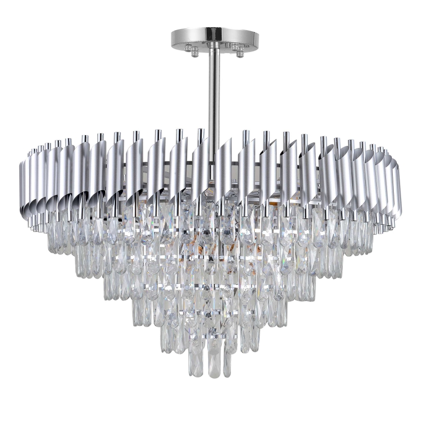 BRILAGI - Lampadario a plafone ECLIPSE 12xE14/10W/230V Ø 78 cm argento