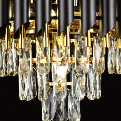 Brilagi - Lampadario a plafone ECLIPSE 5xE14/10W/230V Ø 38 cm nero/oro