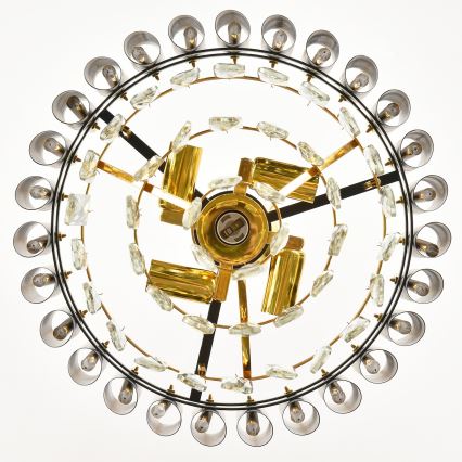 Brilagi - Lampadario a plafone ECLIPSE 5xE14/10W/230V Ø 38 cm nero/oro