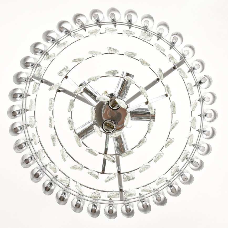 Brilagi - Lampadario a plafone ECLIPSE 7xE14/10W/230V Ø 48 cm, finitura argento