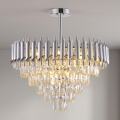 BRILAGI - Lampadario a plafone ECLIPSE 9xE14/10W/230V Ø 58 cm argento