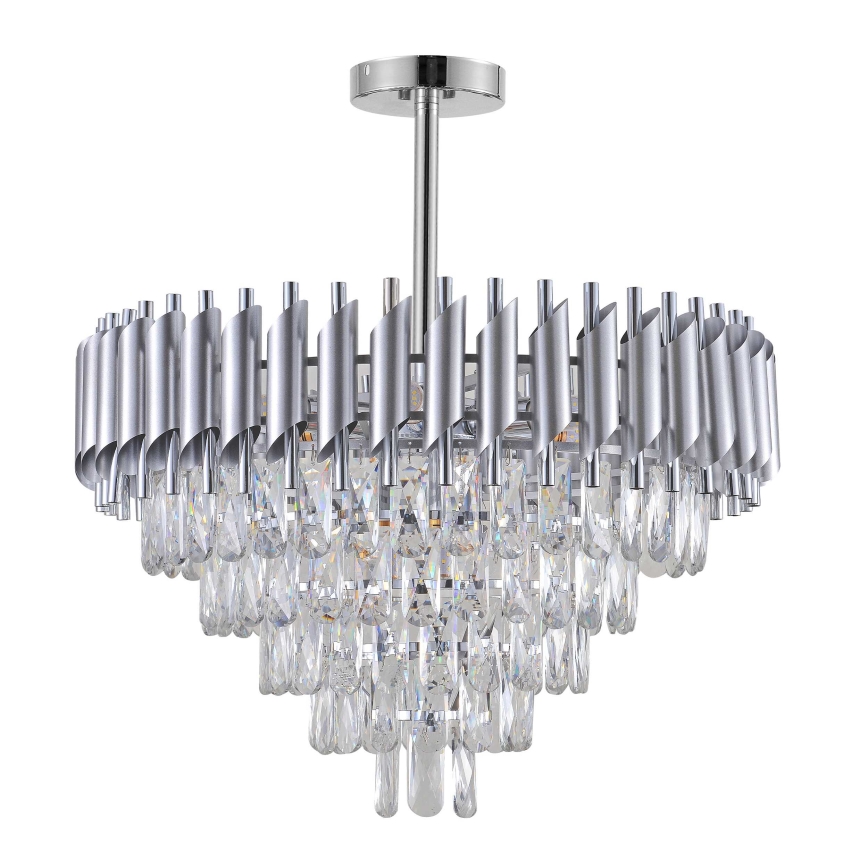 BRILAGI - Lampadario a plafone ECLIPSE 9xE14/10W/230V Ø 58 cm argento