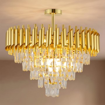 BRILAGI - Lampadario a plafone ECLIPSE 9xE14/10W/230V Ø 58 cm dorato