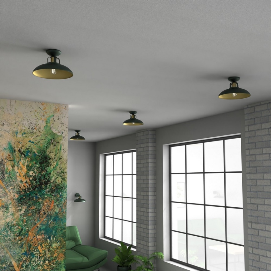 Brilagi - Lampadario a plafone FLAMENGO 1xE27/60W/230V verde