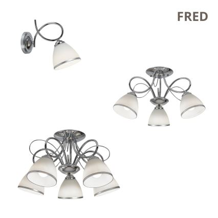 Brilagi - Lampadario a plafone FRED 5xE27/60W/230V Ø 59 cm cromo lucido