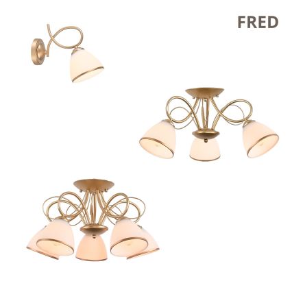 Brilagi - Lampadario a plafone FRED 5xE27/60W/230V Ø 59 cm finitura bronzata